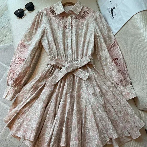 Maje | Dresses | Maje Embroidered Hollow Out Slimming Dress